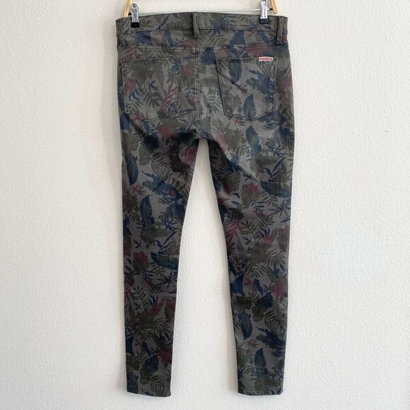 Hudson Jeans Krista Printed Super Skinny Bramble Green Jeans Pants Size 29 - Picture 9 of 14